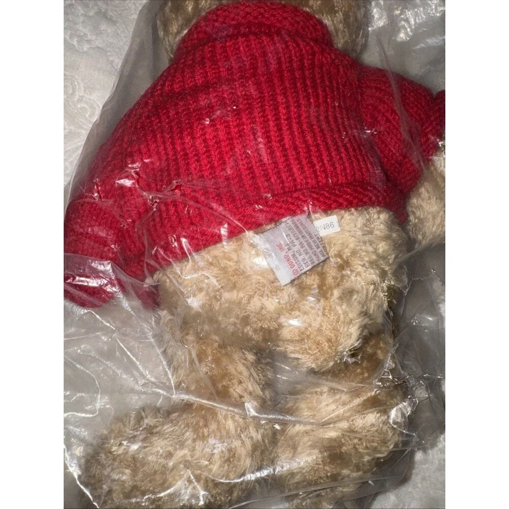 Gund Brown Teddy Bear Plush Red Sweater “Jesus love Me” NIP 12-14”